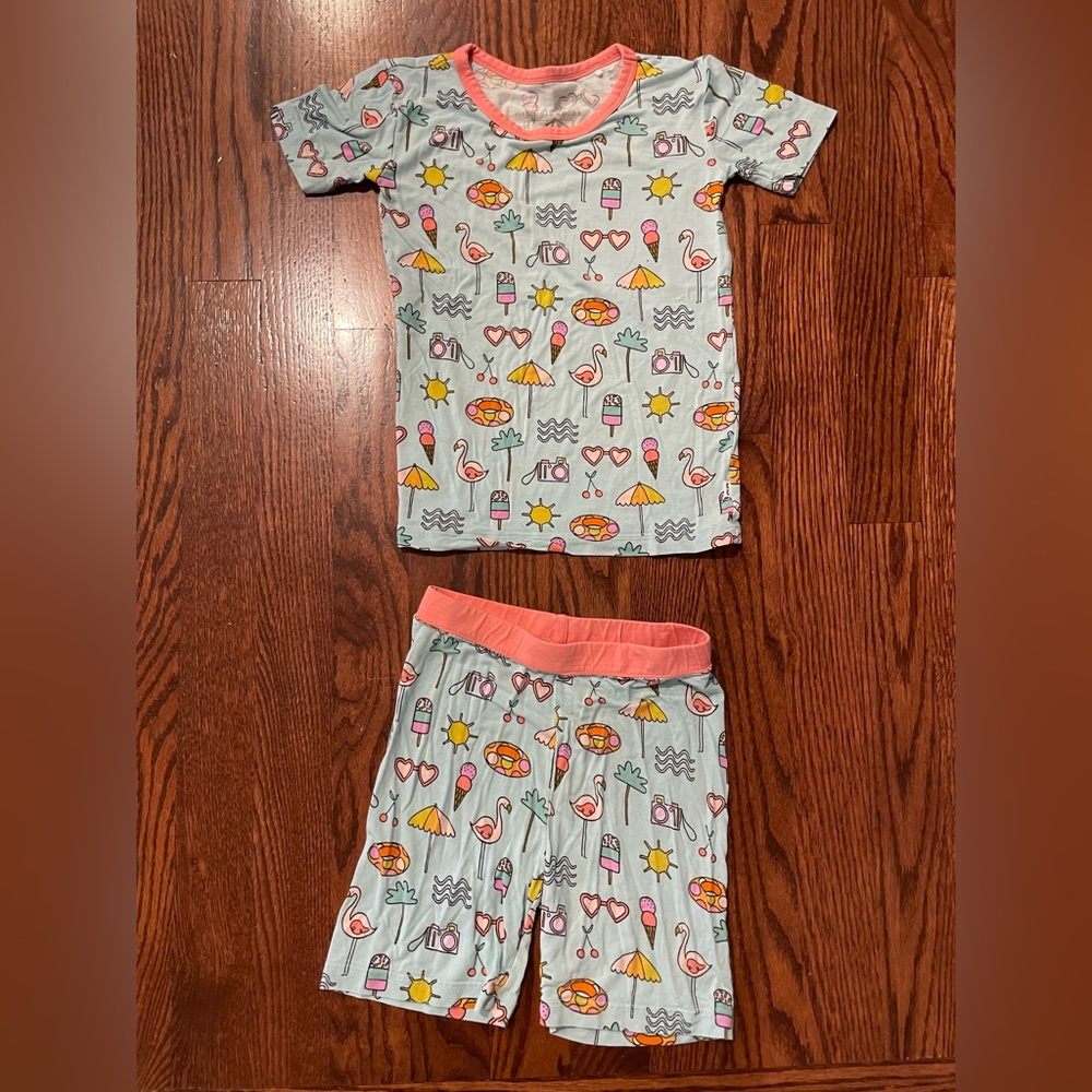Little Sleepies Pool Party Short Sleeve Pajama Set Size 5/6